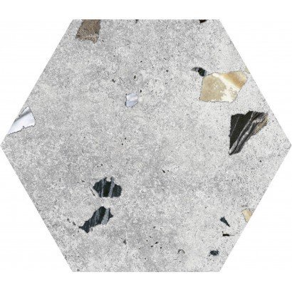 Série Sonar Silver hexagonal 22x25  (carton de 1,04 m2)