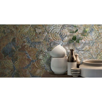 Série Gaudi Reactive Hexagonal Ocean 22x25 (carton de 1,04 m2)