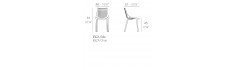 Chaise Vondom Ibiza 46x51x81 - Blanc - Lot de 4 unités