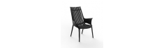 Fauteuil Vondom Ibiza 72x67x91 - Noir - Lot de 4 unités