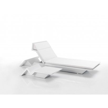 Chaise longue Vondom Rest Sun Chaise 226x72x24 - Blanc - Produit écoresponsable