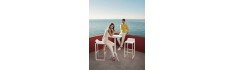 Tabouret Vondom Wall Street 42x42x86 - Blanc - Lot de 2 unités