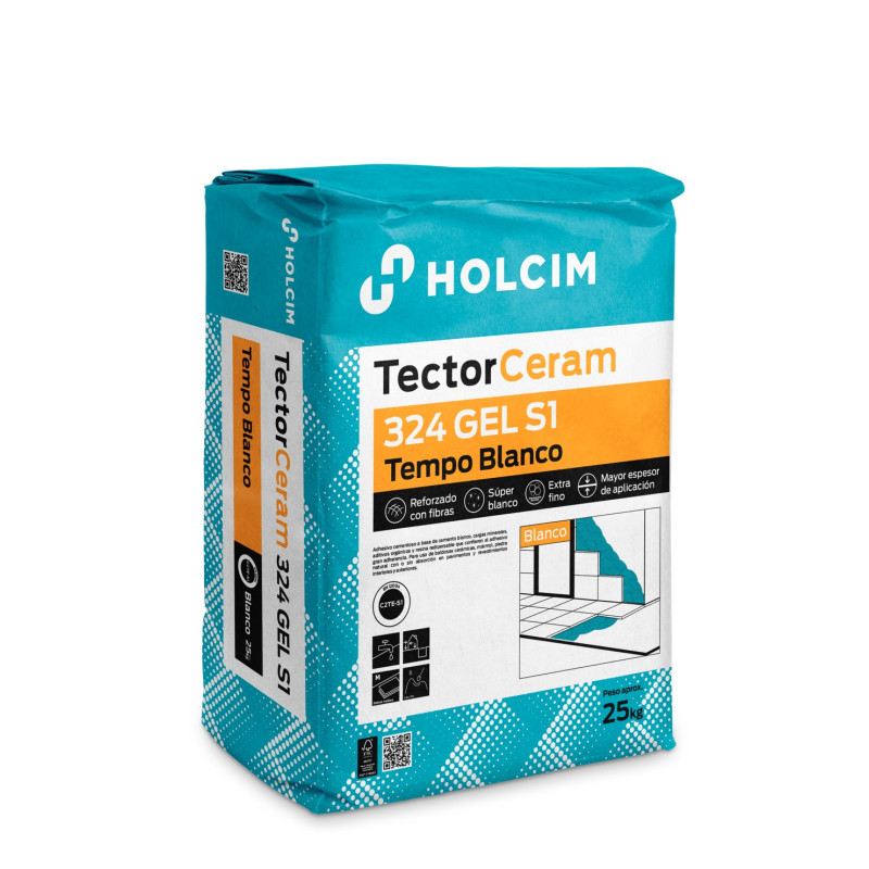 Tile adhesive TectorCeram 324 Gel Flex white C2TES1 25 kg