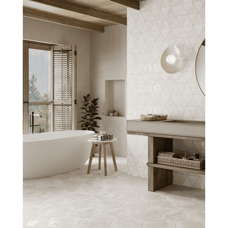 copy of Confeti white 56x48,5 hex (box of 1,20 m²)