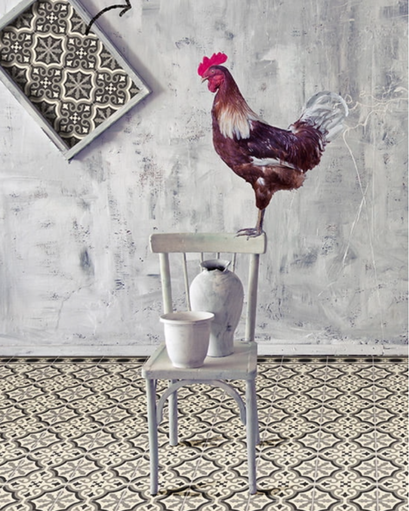 Centro Florentine White central pattern 20x20 (box of 1 m²)