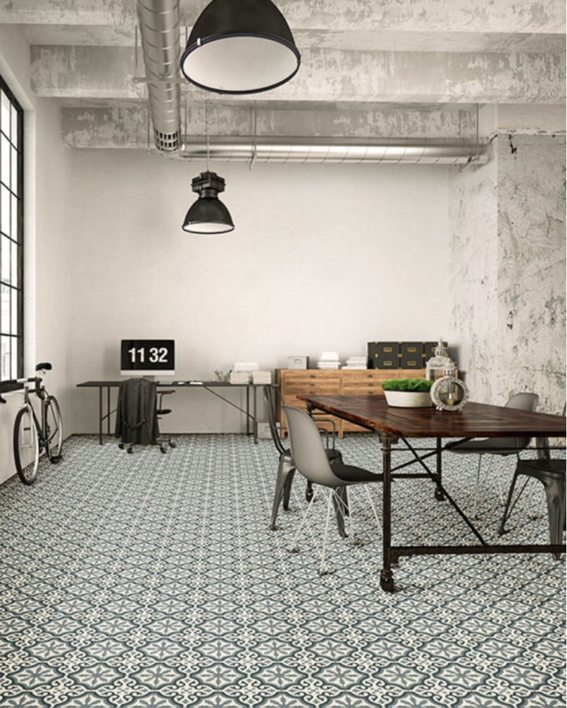 Centro Florentine Blue central pattern 20x20 (box of 1 m²)