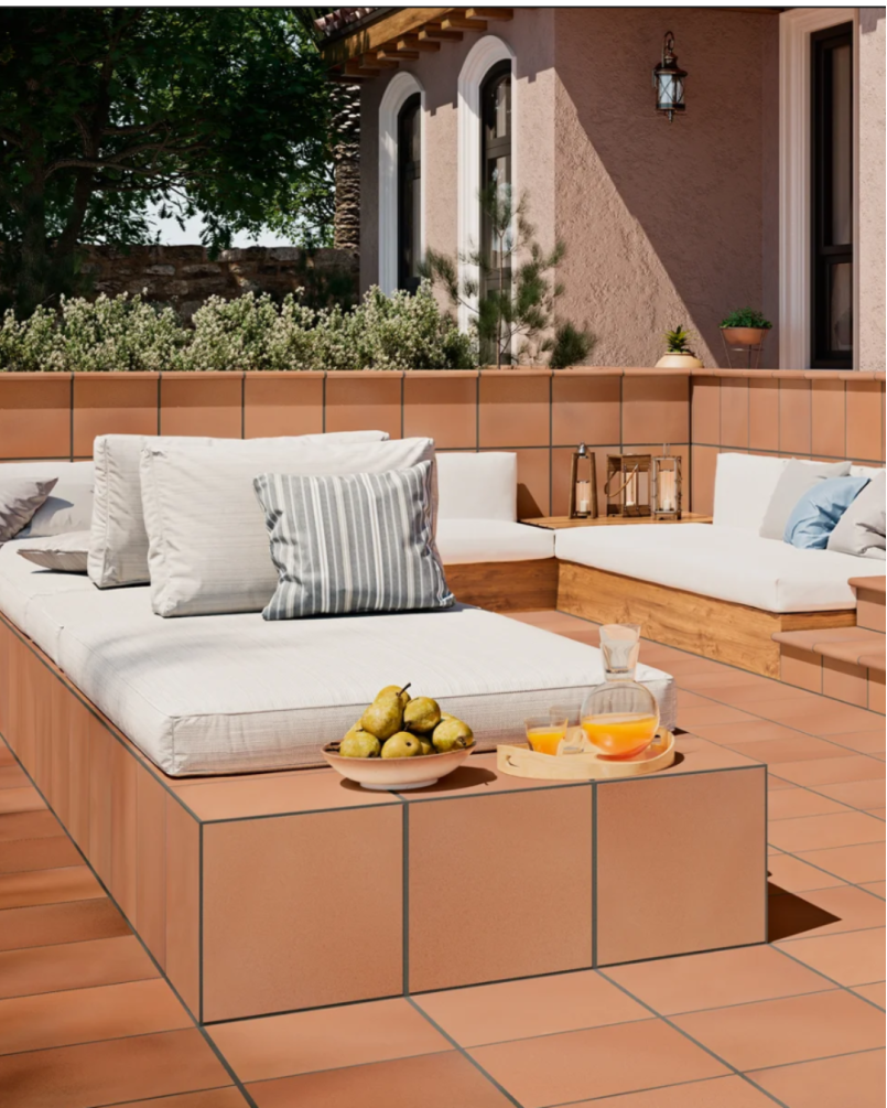 Nice mechanical terracotta 32,5x32,5 (box of 0,74 m2)