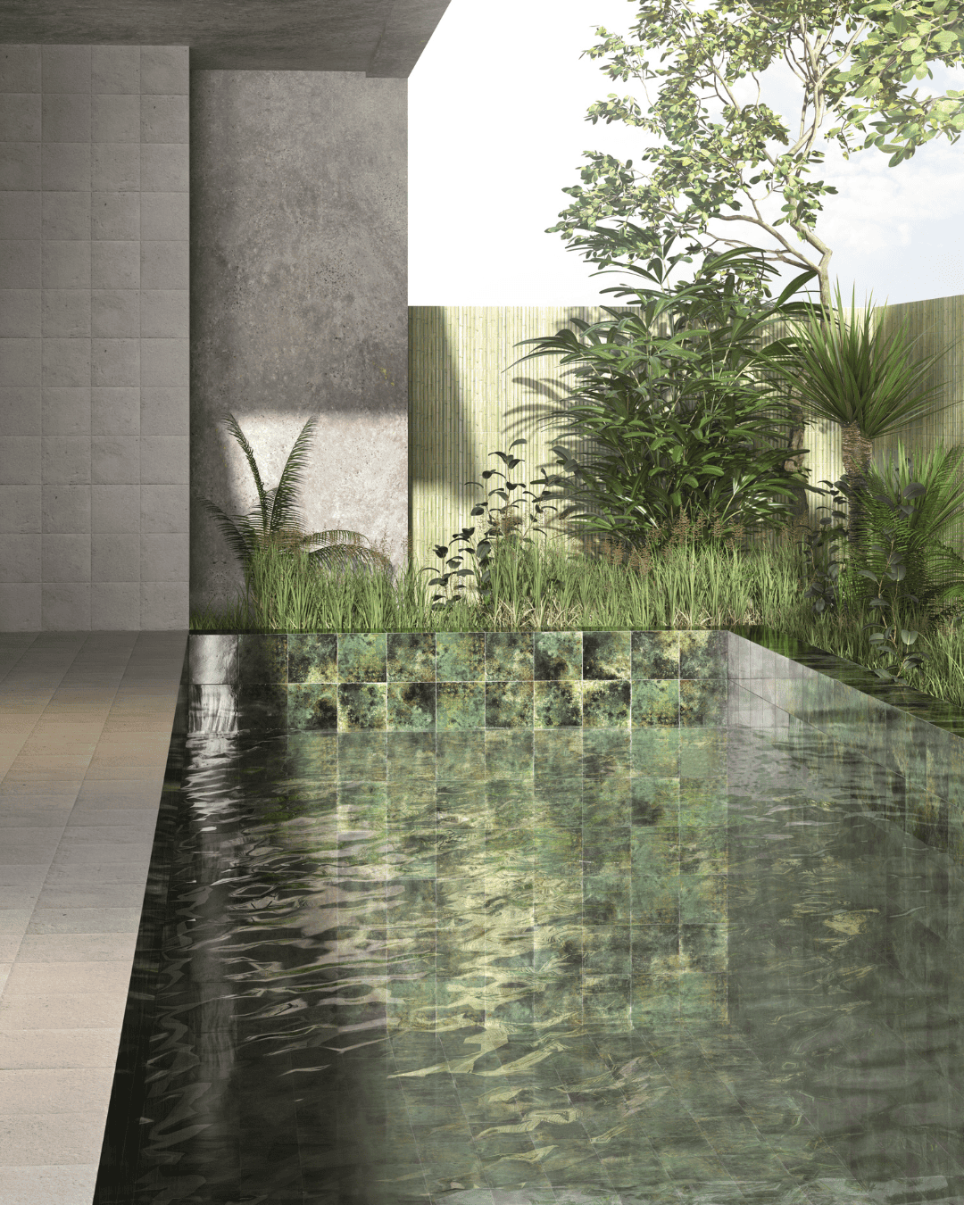 Série Ocean green 20x20 piscine (carton de 1 m2)