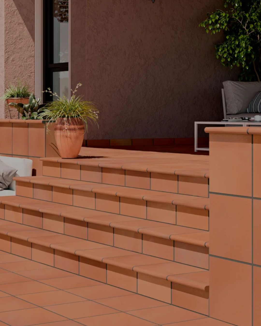 Nice 32.5x33 mechanical terracotta step nose