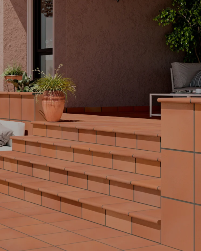 Nice 32.5x33 mechanical terracotta step nose