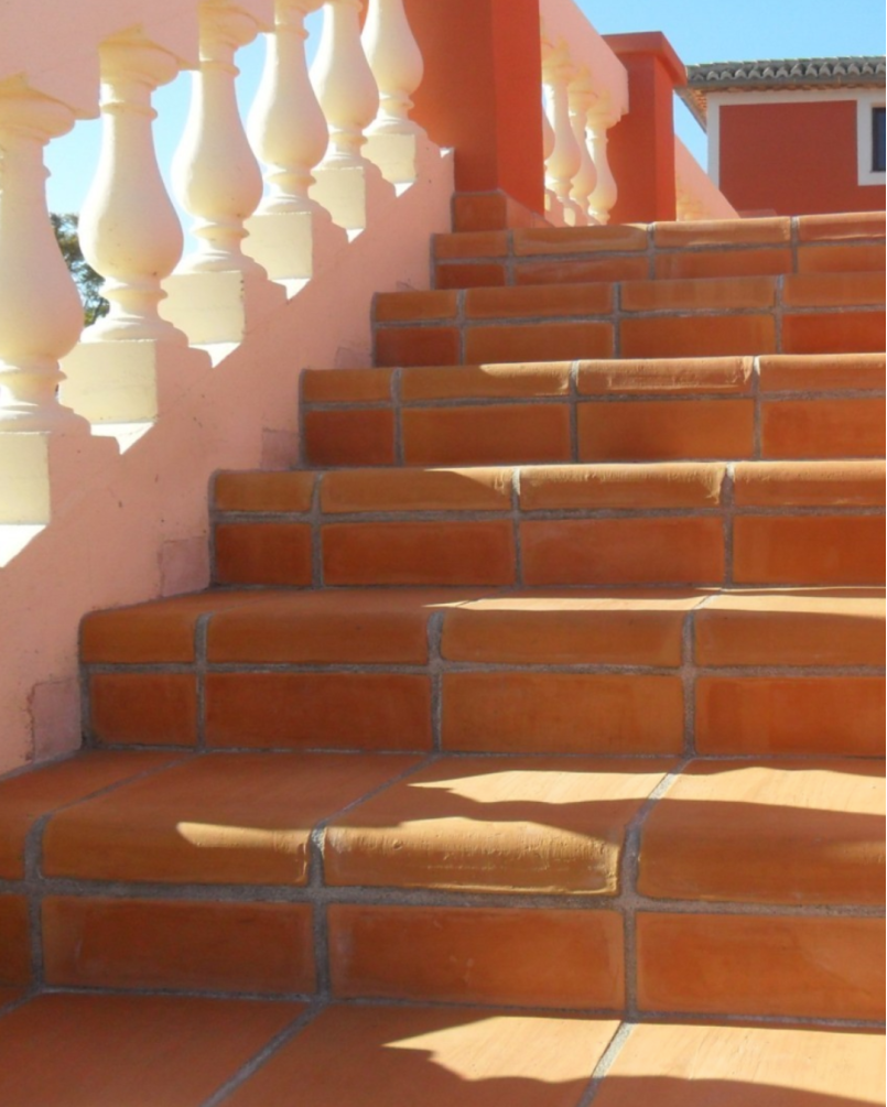 Stair nosing Handmade Natural Terracotta 40x40 (sold by the unit)