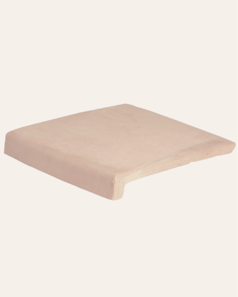Stair nosing Handmade Natural Terracotta 40x40 (sold by the unit)