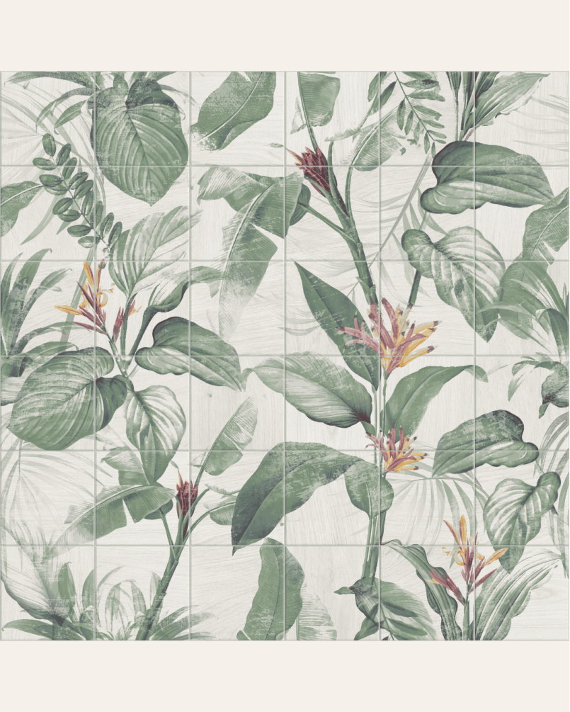 Tile set Spring Leaves 20x20 (tile set of 1,44 m²)